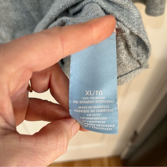 Penmans pale blue 3/4 sleeve top with knot tie in front size XL - Picture 9 of 10